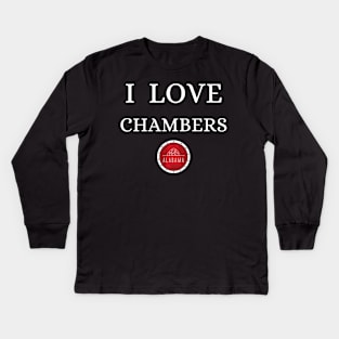 I LOVE CHAMBERS | Alabam county United state of america Kids Long Sleeve T-Shirt